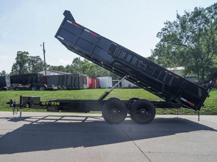 SLE Dump Trailers 7x16 Hydraulic Dump Trailer With 2ft Sides (2) 7K Axles 3 SLE Dump Trailers 7x16 Hydraulic Dump Trailer With 2ft Sides (2) 7K Axles