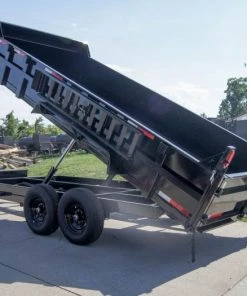 Alternative view of SLE Dump Trailers 7x16 Hydraulic Dump Trailer With 2ft Sides (2) 7K Axles