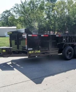 SLE Dump Trailers 7x16 Hydraulic Dump Trailer With 2ft Sides (2) 7K Axles 12 SLE Dump Trailers 7x16 Hydraulic Dump Trailer With 2ft Sides (2) 7K Axles -Husqvarna Sales Store dsc08999 2