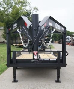 Alternative view of SLE Utility Trailers 7x14 Gooseneck Equipment Trailer (2) 7K Axles With Stand-Up Ramps