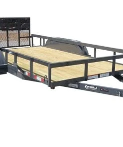 SLE Utility Trailers 6.4x14 Grey Dovetail Utility Trailer (2) 3,500 Lb Axles