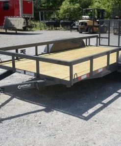 Alternative view of SLE Utility Trailers 6.4x14 Grey Dovetail Utility Trailer (2) 3,500 Lb Axles