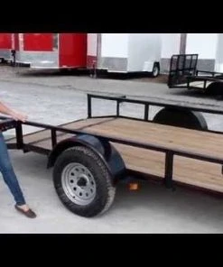 Alternative view of SLE Utility Trailers Utility Trailer 6.4'x12' Reinforced Dovetail Gate Mower