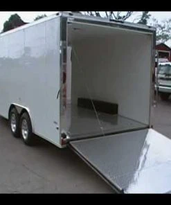 SLE Enclosed Trailers Enclosed Trailer 8.5'x18' White - Equipment Car Bike Hauler Storage
