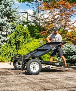 Alternative view of DK2 MFT4X8 4x8 Folding Trailer UV Powder Coated Steel Deck
