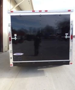 Alternative view of SLE Enclosed Trailers Enclosed Trailer 8.5'x12' Black - V-Nose Equipment Hauler Storage