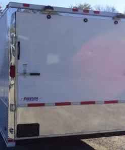 Alternative view of SLE Enclosed Trailers Enclosed Trailer 8.5' X 28' White Motorcycle Car Event Trailer Storage