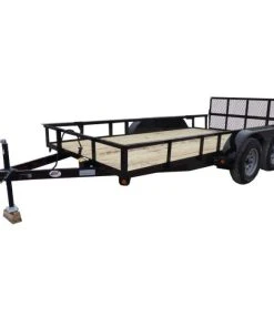 SLE Utility Trailers 6.4' X 14' Tandem Axle Dovetail Utility Trailer With Gate & Lights