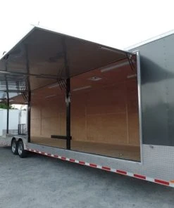 SLE Enclosed Trailers 8.5 X 48 Charcoal Grey Enclosed Trailer Storage