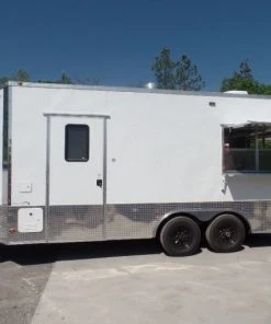 SLE Concessions 8.5' X 18' Concession White Event Food Catering Trailer