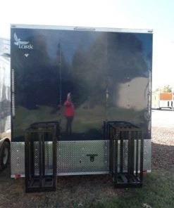 Alternative view of SLE Concessions 8.5' X 18' Concession Trailer Indigo Blue Food Event Catering