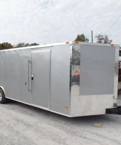 SLE Enclosed Trailers Enclosed Trailer 8.5' X 24' Silver Enclosed Equipment Hauler Storage 13 SLE Enclosed Trailers Enclosed Trailer 8.5' X 24' Silver Enclosed Equipment Hauler Storage -Husqvarna Sales Store sam 4897