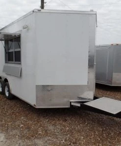 SLE Concessions 8.5' X 16' White Concession Food Trailer With Appliances