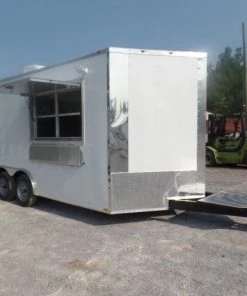 SLE 8.5' X 16' White Concession Food Trailer With Appliances