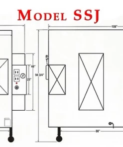 SLE Concessions Ole Hickory Pits SSJ BBQ Smoker Commercial Rotating Racks 150 Sq. Ft.