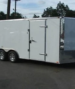 SLE Enclosed Trailers Enclosed Trailer 8.5'x18' White - Motorcycle Car Equipment Hauler Storage