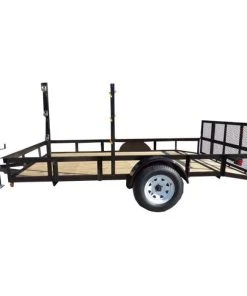SLE Utility Trailers Utility Trailer 6.4x12 With Trimmer Racks Dove Tail Gate